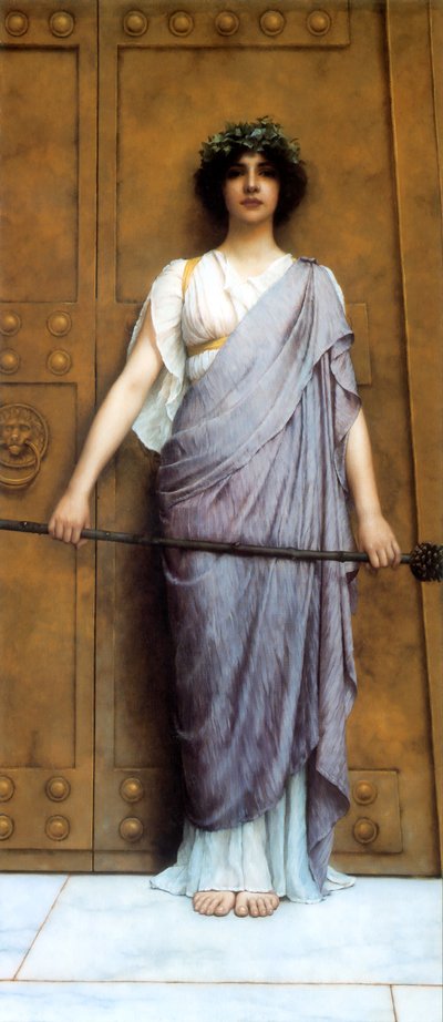 Am Tor des Tempels von John William Godward